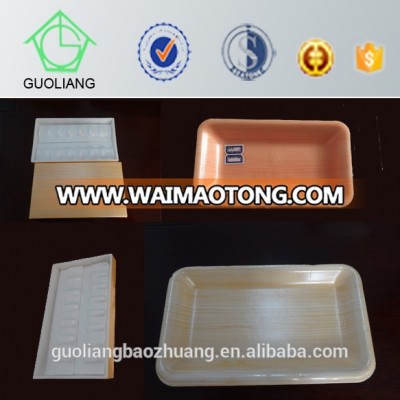 Vacuum Formed Customized Disposable PP&Styrofoam Meat Display Trays For Frozen Cow Meat