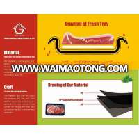 different sizes meat packing pp fresh tray with pad