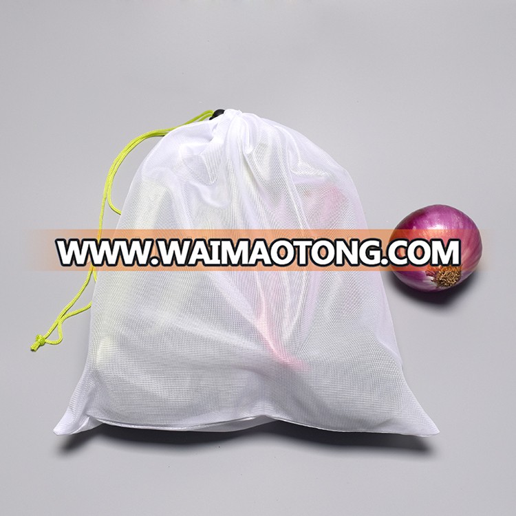 Wholesale cheap fresh vegetable packaging bag reusbale fruit mesh bag