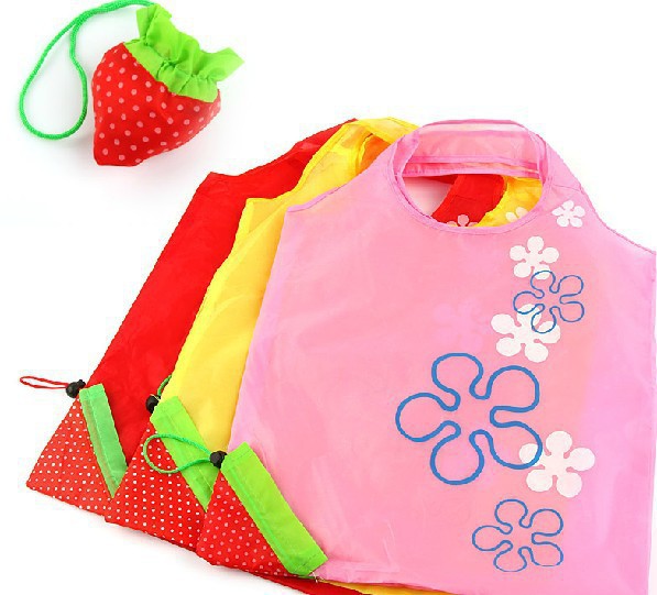 Custom Foldable Drawstring Strawberry Fruit Bag Wholesale